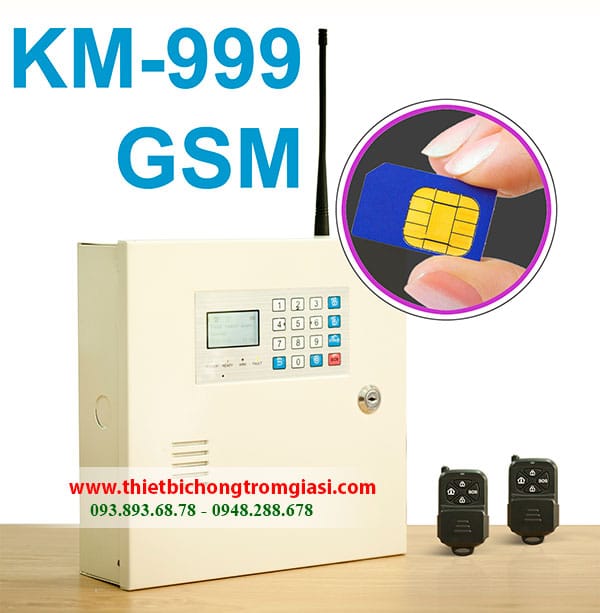 Thiết bị chống trộm thông minh dùng sim Komax KM-999 CAO CẤP, CHÍNH HÃNG