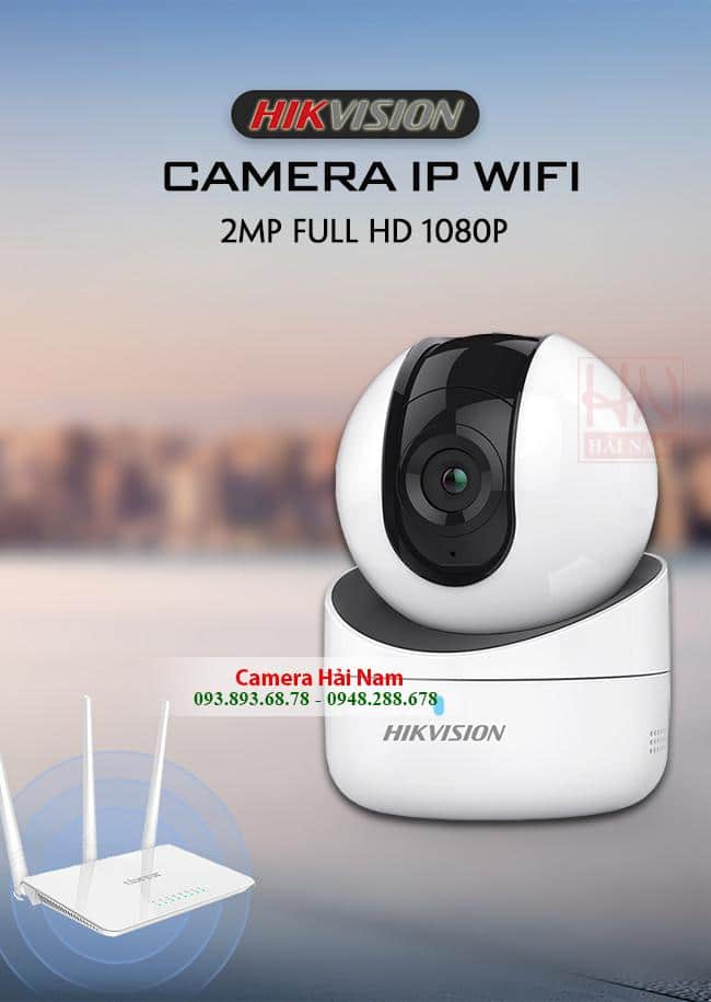 Camera IP Wifi Hikvision 2.0 Full HD 1080P Chính hãng, Giá rẻ Xoay 360°, Hồng ngoại, Báo trộm