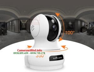 Camera wifi không dây Ebitcam 2MP Full HD 1080P dáng chuẩn, ghi hình thông minh