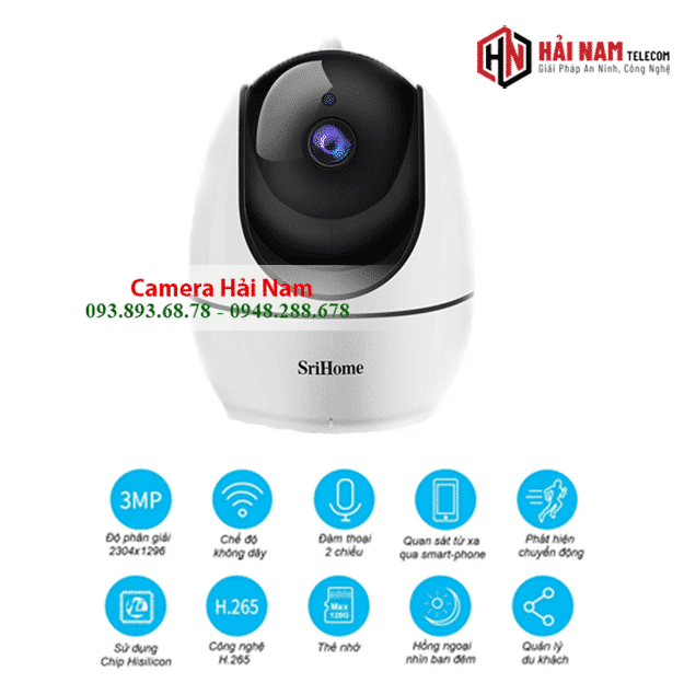 Camera Wifi Srihome 3MP chất lượng, giá rẻ nhất