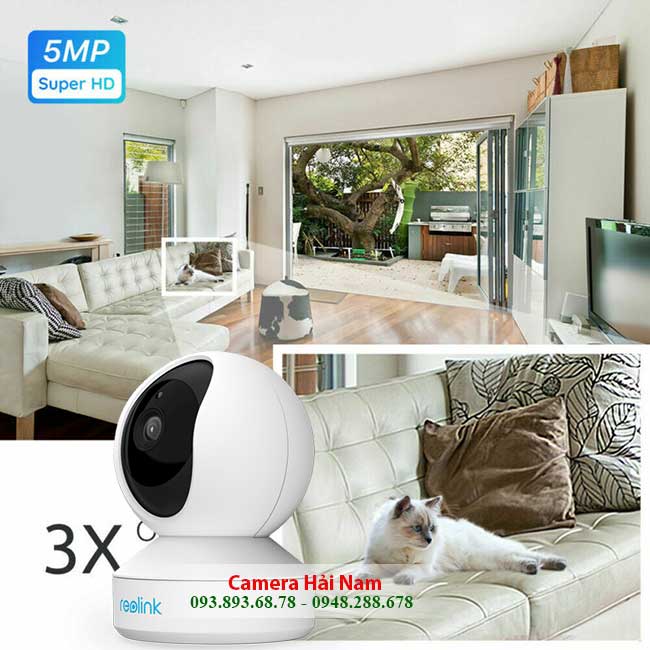 Camera Wifi Reolink E1 Zoom 5M - 2K SIÊU SẮC NÉT, Zoom Quang 3X [NHẬP KHẨU 100%]