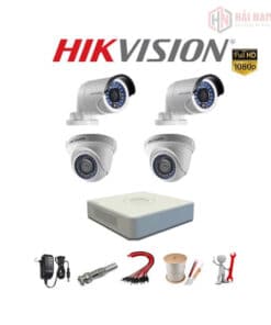 Trọn bộ 4 camera Hikvision 2MP