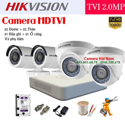 bo 4 camera Hikvision 2MP