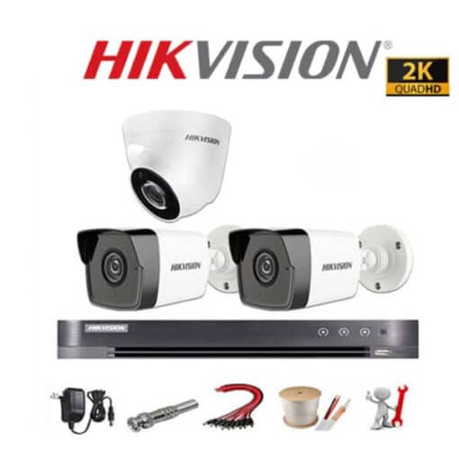 Trọn bộ 3 camera Hikvision 5MP