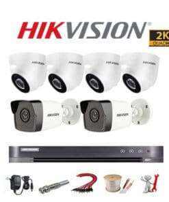 Trọn bộ 6 camera Hikvision 5MP