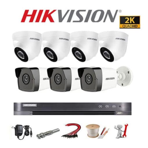 Trọn bộ 7 camera Hikvision 5MP