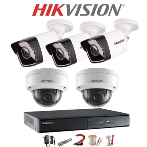 Trọn bộ 5 Camera IP Hikvision 2MP