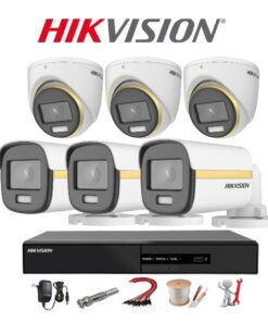 Trọn bộ 6 Camera Hikvision ColorVu 2MP
