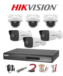 Trọn bộ 6 camera IP Hikvision 2MP