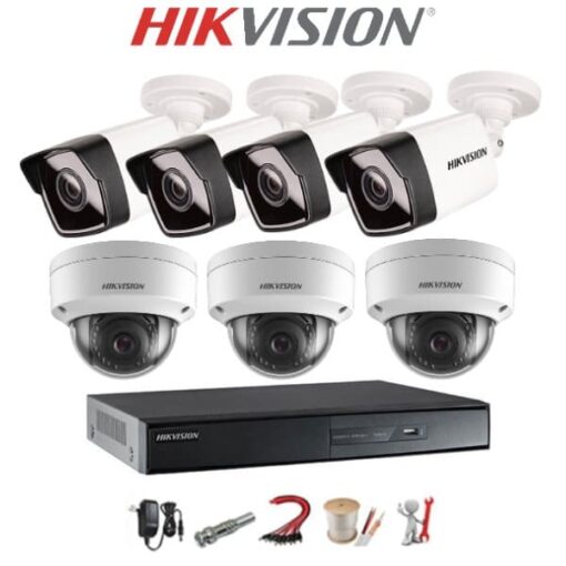 Trọn bộ 7 Camera IP Hikvision 2MP