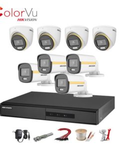 Trọn bộ 8 camera Hikvision 2MP ColorVu